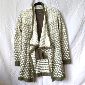 Sage and White Knitted Cardigan & T-shirt